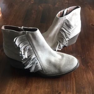Mossimo Tan Fringe Ankle Booties